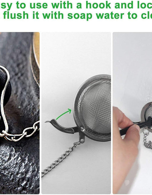Load image into Gallery viewer, 12Pcs Tea Infuser Silicone Handle Stainless Steel Tea Strainer
