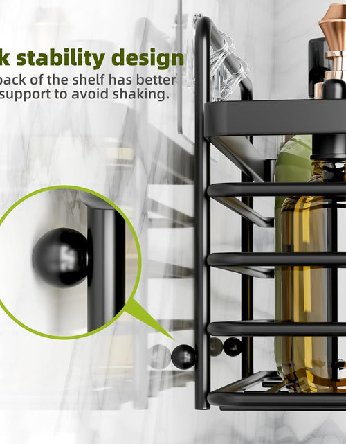 Load image into Gallery viewer, Shower Caddy, Adhesive Shower Organizer with Soap Dish and 4 Hooks
