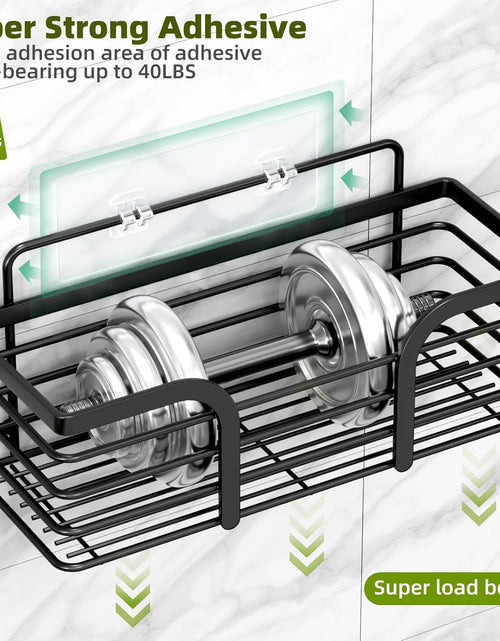 Load image into Gallery viewer, Shower Caddy, Adhesive Shower Organizer with Soap Dish and 4 Hooks
