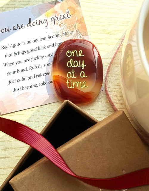 Load image into Gallery viewer, One Day at A Time Agate Healing Crystal Gifts for Him for Her
