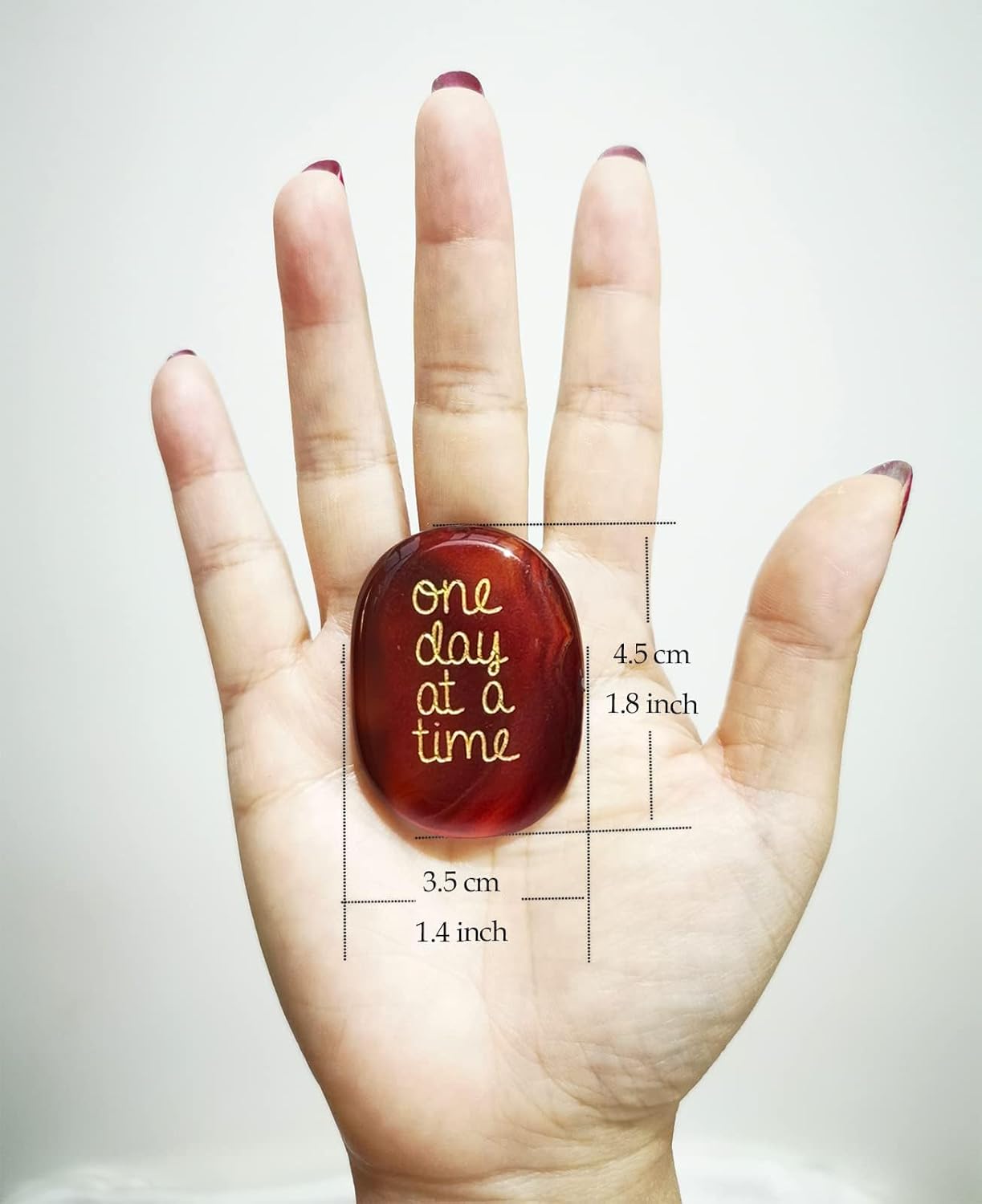 One Day at A Time Agate Healing Crystal Gifts for Him for Her