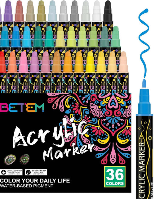 Load image into Gallery viewer, 36 Colors Dual Tip Acrylic Paint Pens Markers, Premium Acrylic Paint Pens
