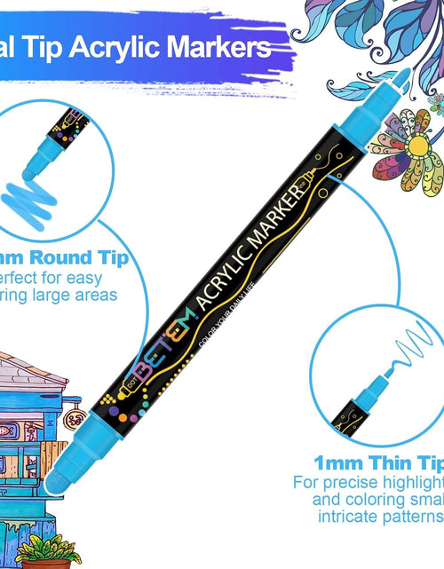 Load image into Gallery viewer, 36 Colors Dual Tip Acrylic Paint Pens Markers, Premium Acrylic Paint Pens
