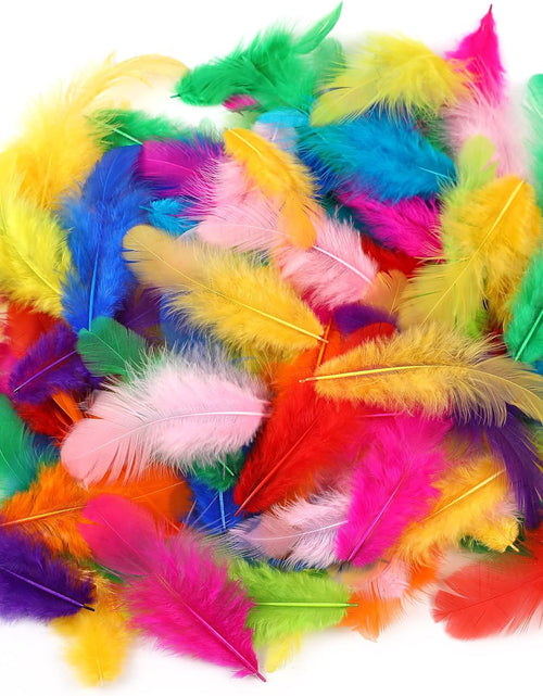 Load image into Gallery viewer, 300pcs 3-5inch Colored Feathers Bulk for Kindergarten DIY Crafts
