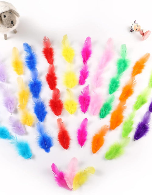 Load image into Gallery viewer, 300pcs 3-5inch Colored Feathers Bulk for Kindergarten DIY Crafts
