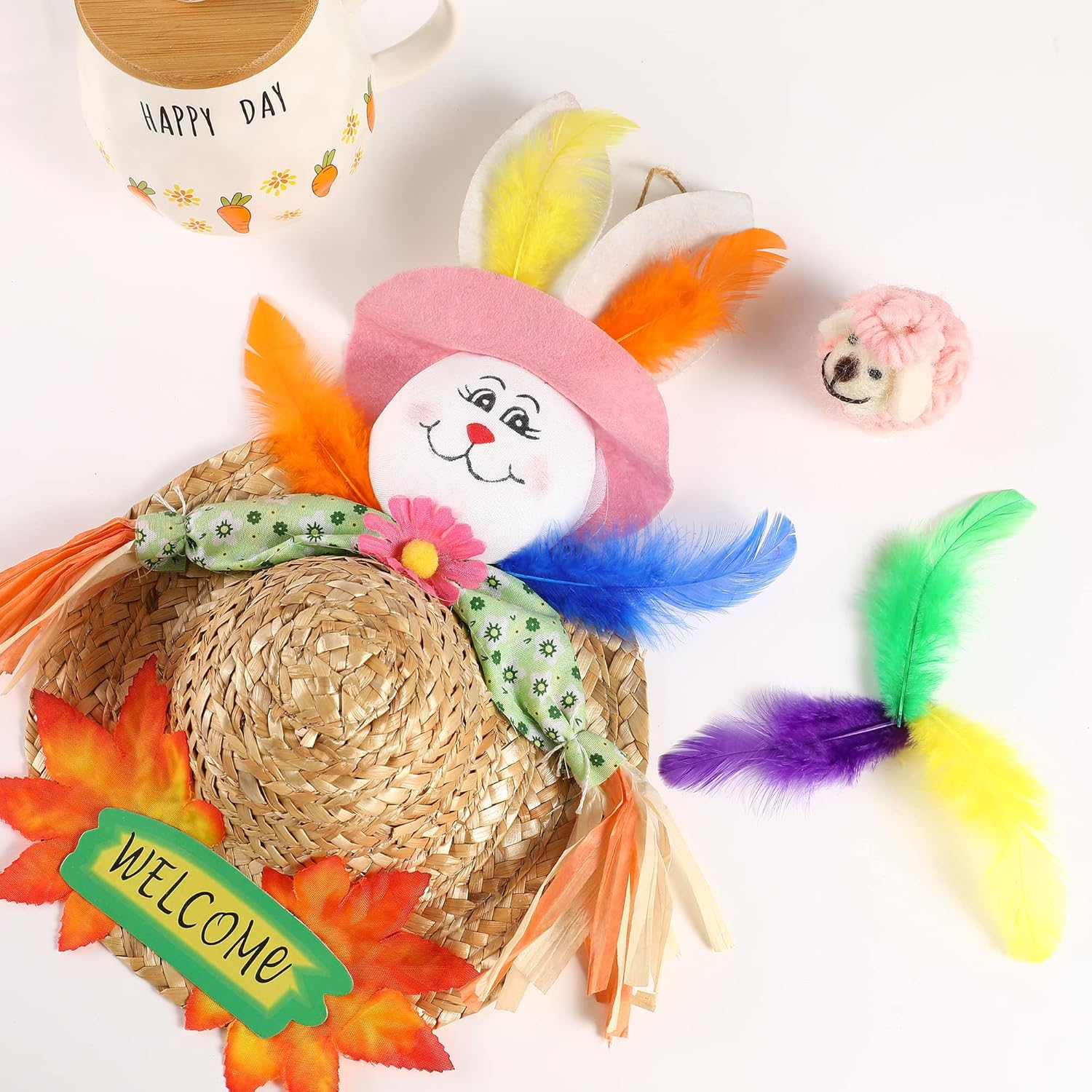 300pcs 3-5inch Colored Feathers Bulk for Kindergarten DIY Crafts