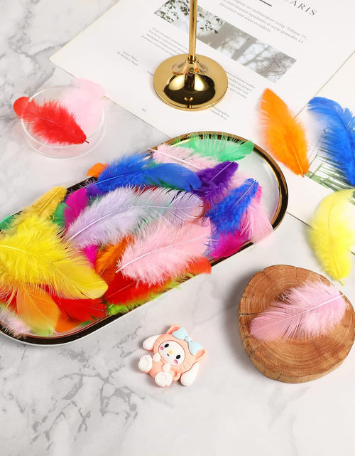 Load image into Gallery viewer, 300pcs 3-5inch Colored Feathers Bulk for Kindergarten DIY Crafts
