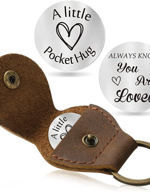 Load image into Gallery viewer, Pocket Hug Token Long Distance Relationship Keepsake, Double Sided Message Engraved
