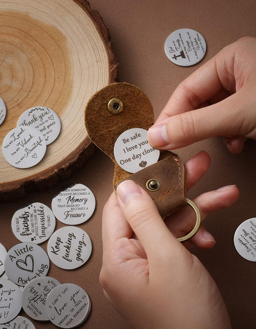 Load image into Gallery viewer, Pocket Hug Token Long Distance Relationship Keepsake, Double Sided Message Engraved
