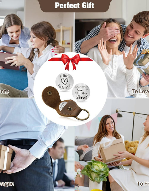 Load image into Gallery viewer, Pocket Hug Token Long Distance Relationship Keepsake, Double Sided Message Engraved
