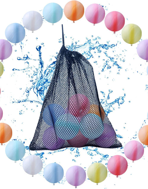 Load image into Gallery viewer, Reusable Water Balloons Water Balls Latex-Free with Portable Mesh Bag Summer (24 Pack)
