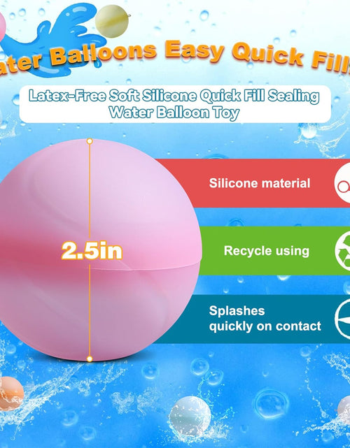 Load image into Gallery viewer, Reusable Water Balloons Water Balls Latex-Free with Portable Mesh Bag Summer (24 Pack)
