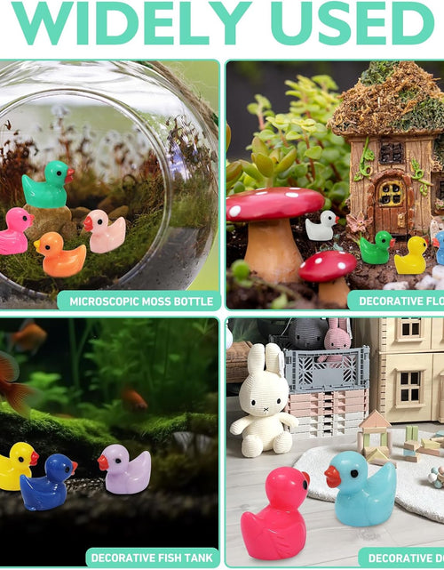 Load image into Gallery viewer, 130 Pcs Mini Ducks Bulk Resin Duck Figurines for Miniature Landscape Garden
