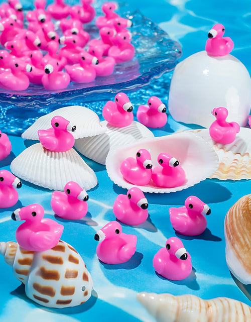 Load image into Gallery viewer, 100Pcs Mini Resin Flamingo Ducks, Flamingo Tiny Ducks, Cute Flamingo Figurines
