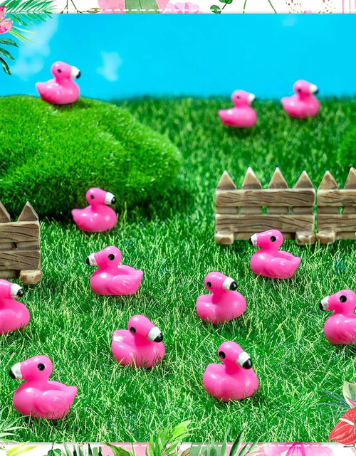 Load image into Gallery viewer, 100Pcs Mini Resin Flamingo Ducks, Flamingo Tiny Ducks, Cute Flamingo Figurines
