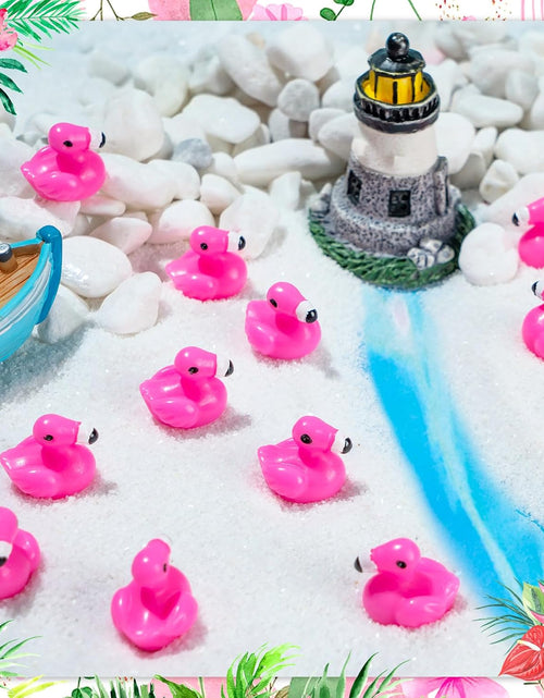 Load image into Gallery viewer, 100Pcs Mini Resin Flamingo Ducks, Flamingo Tiny Ducks, Cute Flamingo Figurines
