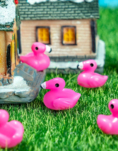 Load image into Gallery viewer, 100Pcs Mini Resin Flamingo Ducks, Flamingo Tiny Ducks, Cute Flamingo Figurines
