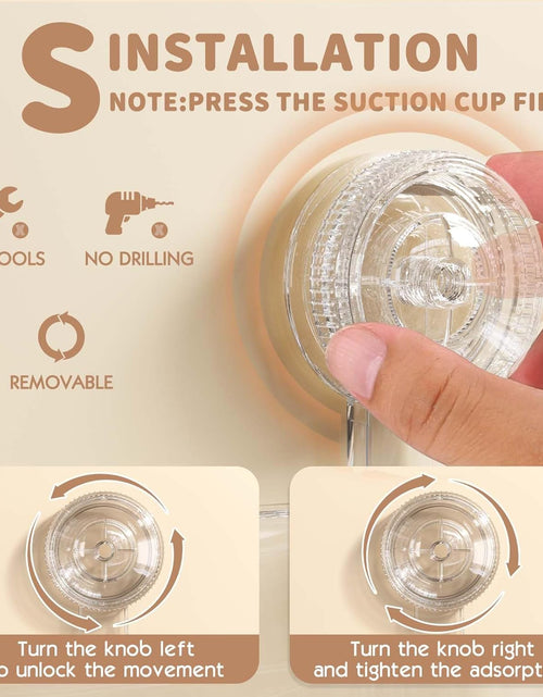 Load image into Gallery viewer, Clear Shower Caddy Suction Cup, No Drilling Removable Shower Shelf | Max Hold 22lbs
