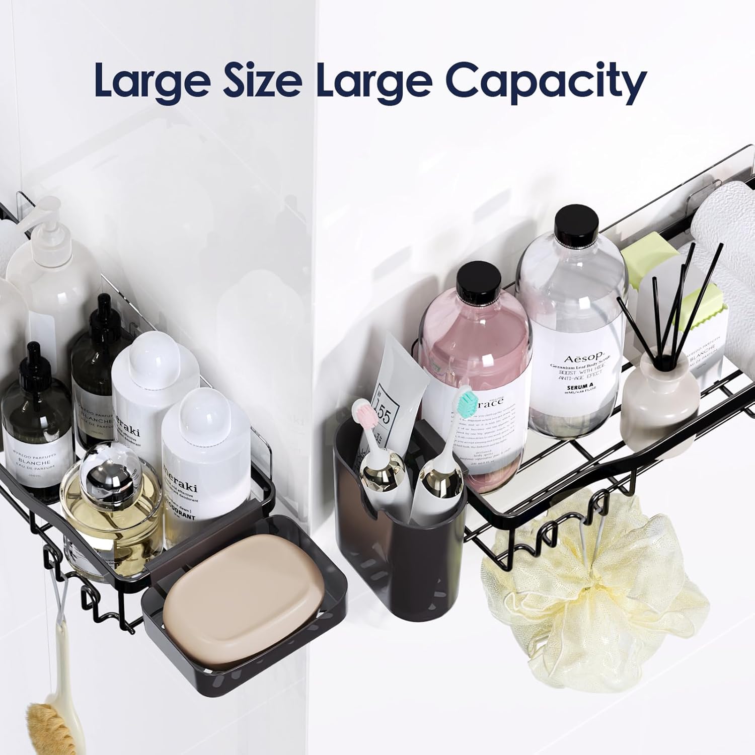 Shower Caddy Adhesive Shower Organizer 7-Pack, Rustproof