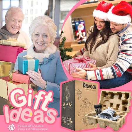 9.3 Inch Resin Dragon Decor for Outdoor, Perfect Garden Gift & Yard Decor