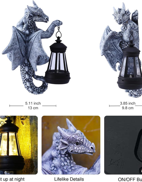 Load image into Gallery viewer, 9.3 Inch Resin Dragon Decor for Outdoor, Perfect Garden Gift &amp; Yard Decor
