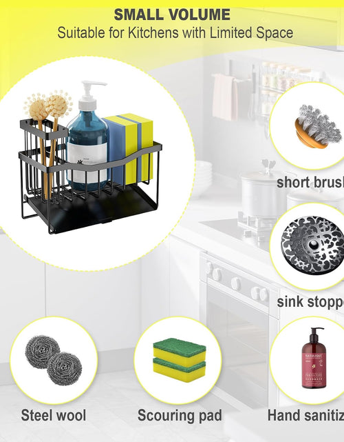 Load image into Gallery viewer, Sink Caddy Sponge Holder for Kitchen Sink with Brush Holder
