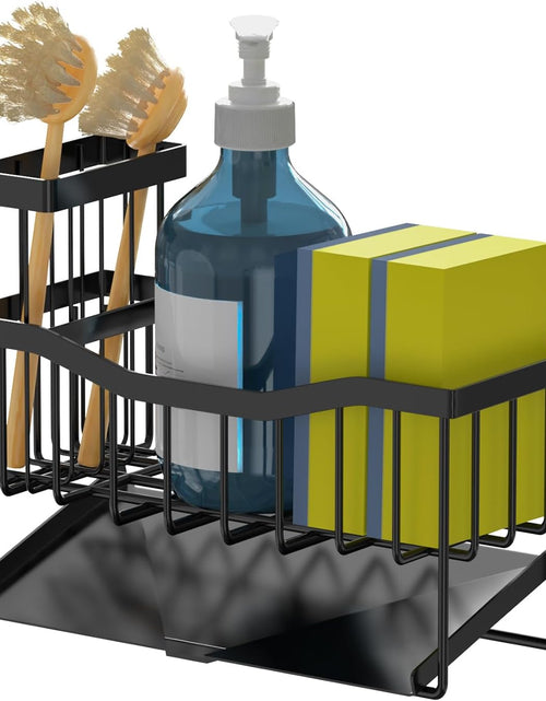 Load image into Gallery viewer, Sink Caddy Sponge Holder for Kitchen Sink with Brush Holder
