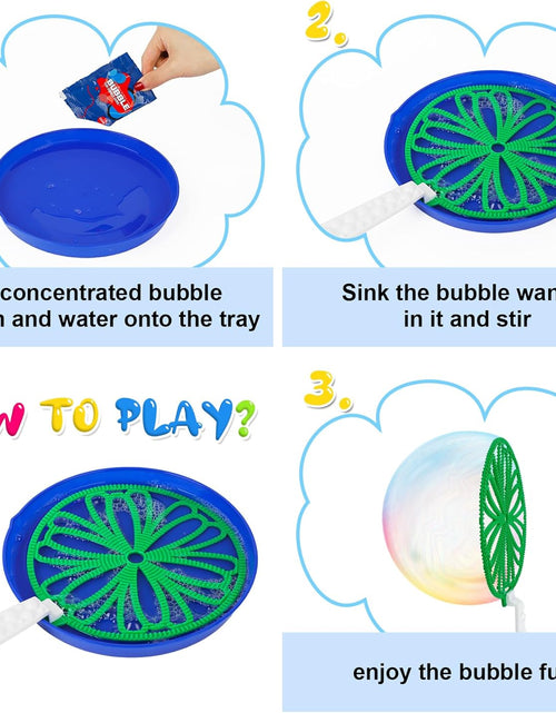 Load image into Gallery viewer, 25 PCS Big Bubble Wands Set with Tray Solution, Giant Bubbles Wands Toys
