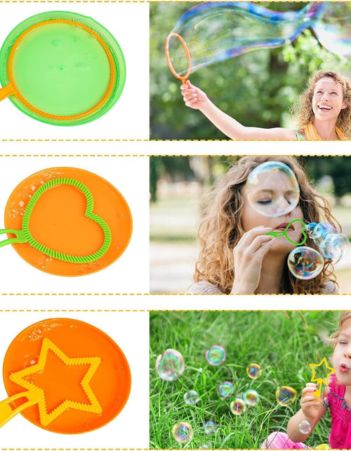 Load image into Gallery viewer, 25 PCS Big Bubble Wands Set with Tray Solution, Giant Bubbles Wands Toys
