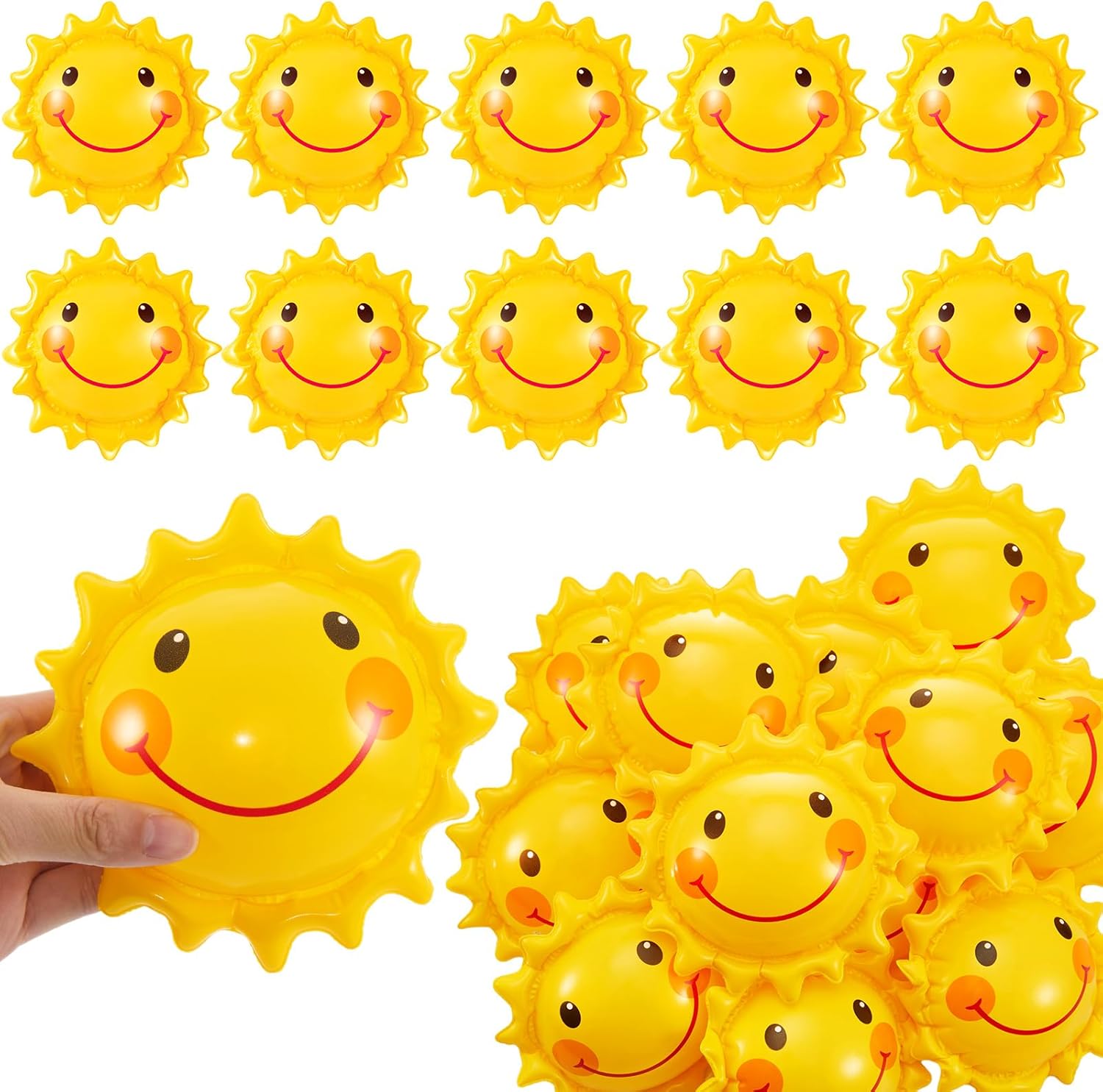 24 Pcs Inflatable Beach Balls for Kids Beach Balls for Summer Pool Games (5 Inches)