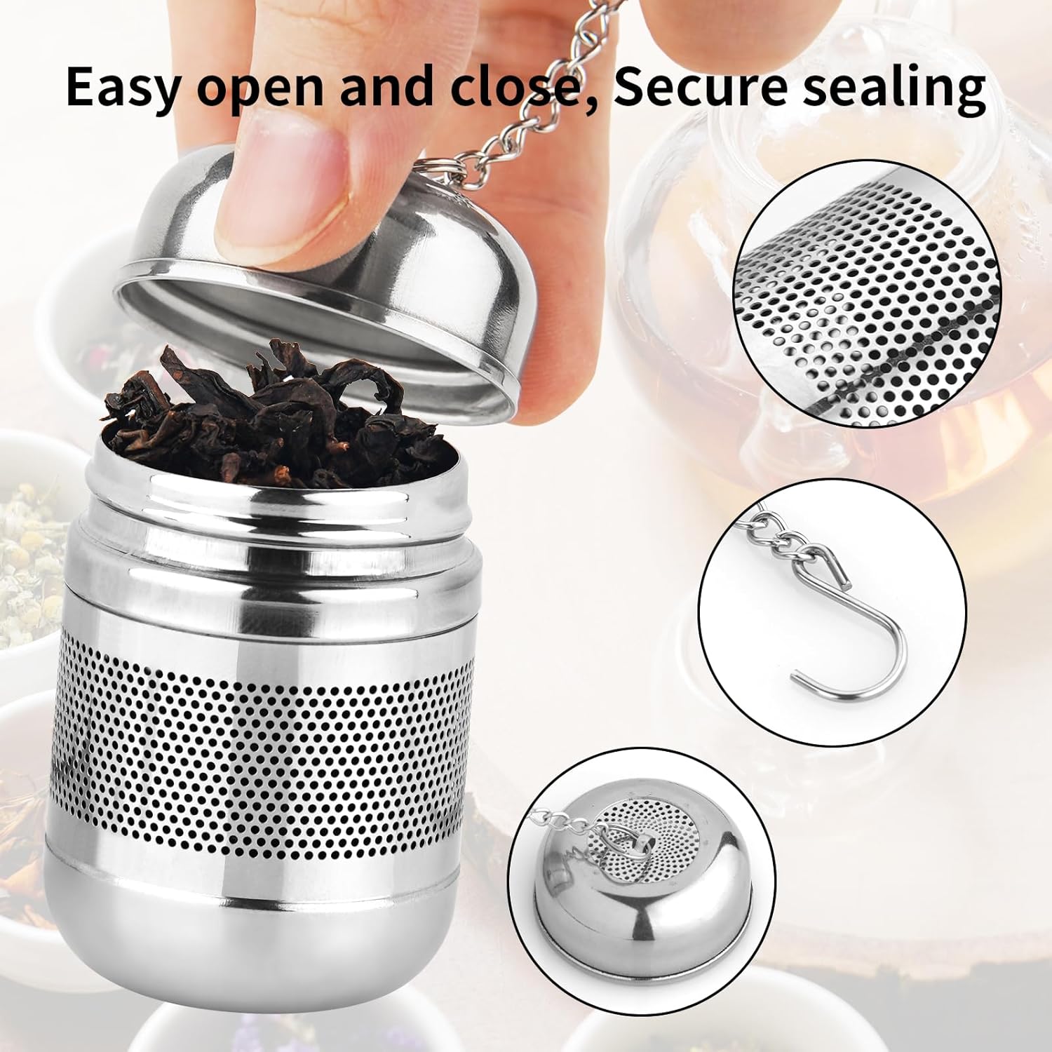 2PCS Tea Infuser Strainer - Stainless Steel Strainers for Loose Leaf Tea