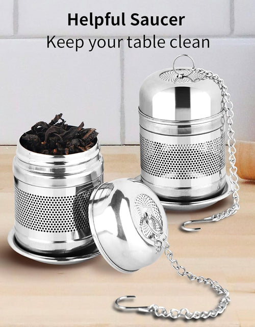 Load image into Gallery viewer, 2PCS Tea Infuser Strainer - Stainless Steel Strainers for Loose Leaf Tea

