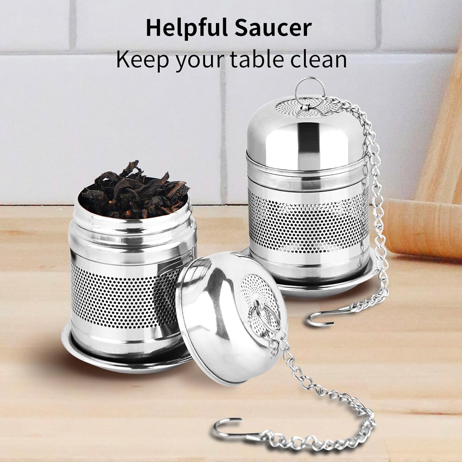 2PCS Tea Infuser Strainer - Stainless Steel Strainers for Loose Leaf Tea