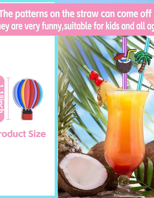 Load image into Gallery viewer, 28pcs Pool Party Themed Reusable Crazy straws，Summer Beach Party With 2 Cleaning Brushes
