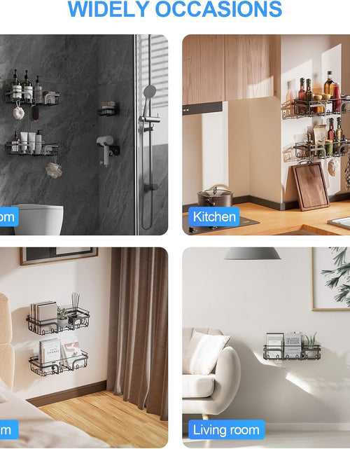 Load image into Gallery viewer, 5 Pack No Drilling Shelves, Rustproof Stainless Steel Bath Organizers, Large Capacity
