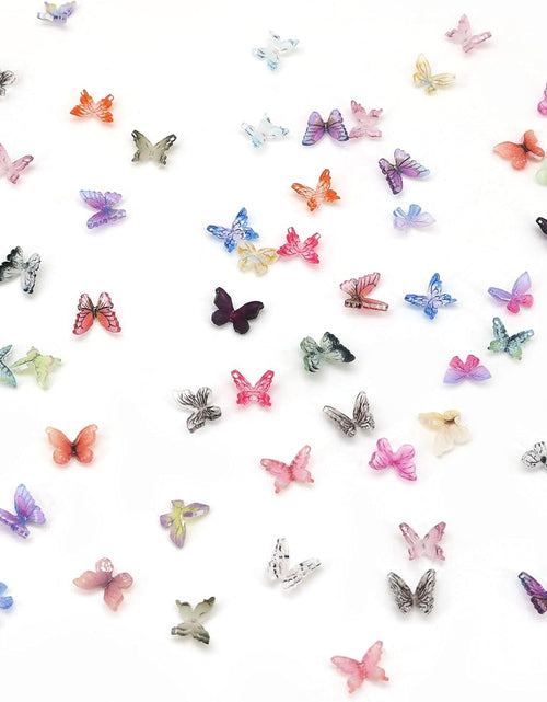 Load image into Gallery viewer, 60Pcs Mini Resin Butterflies, Miniature Dollhouse Accessories Tiny Butterflies
