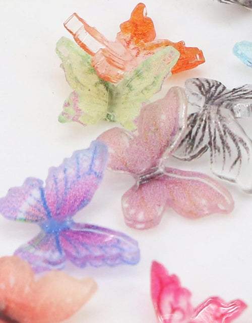 Load image into Gallery viewer, 60Pcs Mini Resin Butterflies, Miniature Dollhouse Accessories Tiny Butterflies
