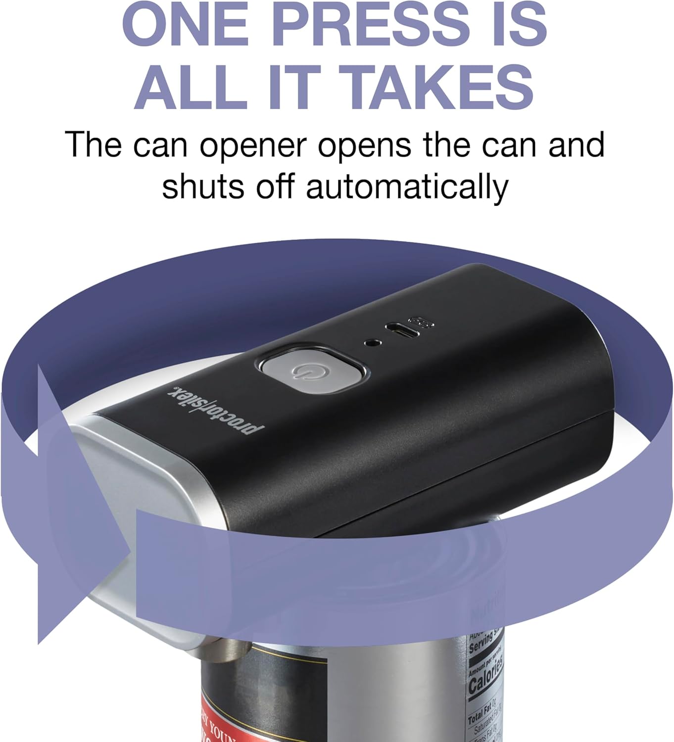 Automatic Electric Can Opener, Hands Free Cordless Operation & USB Rechargeable