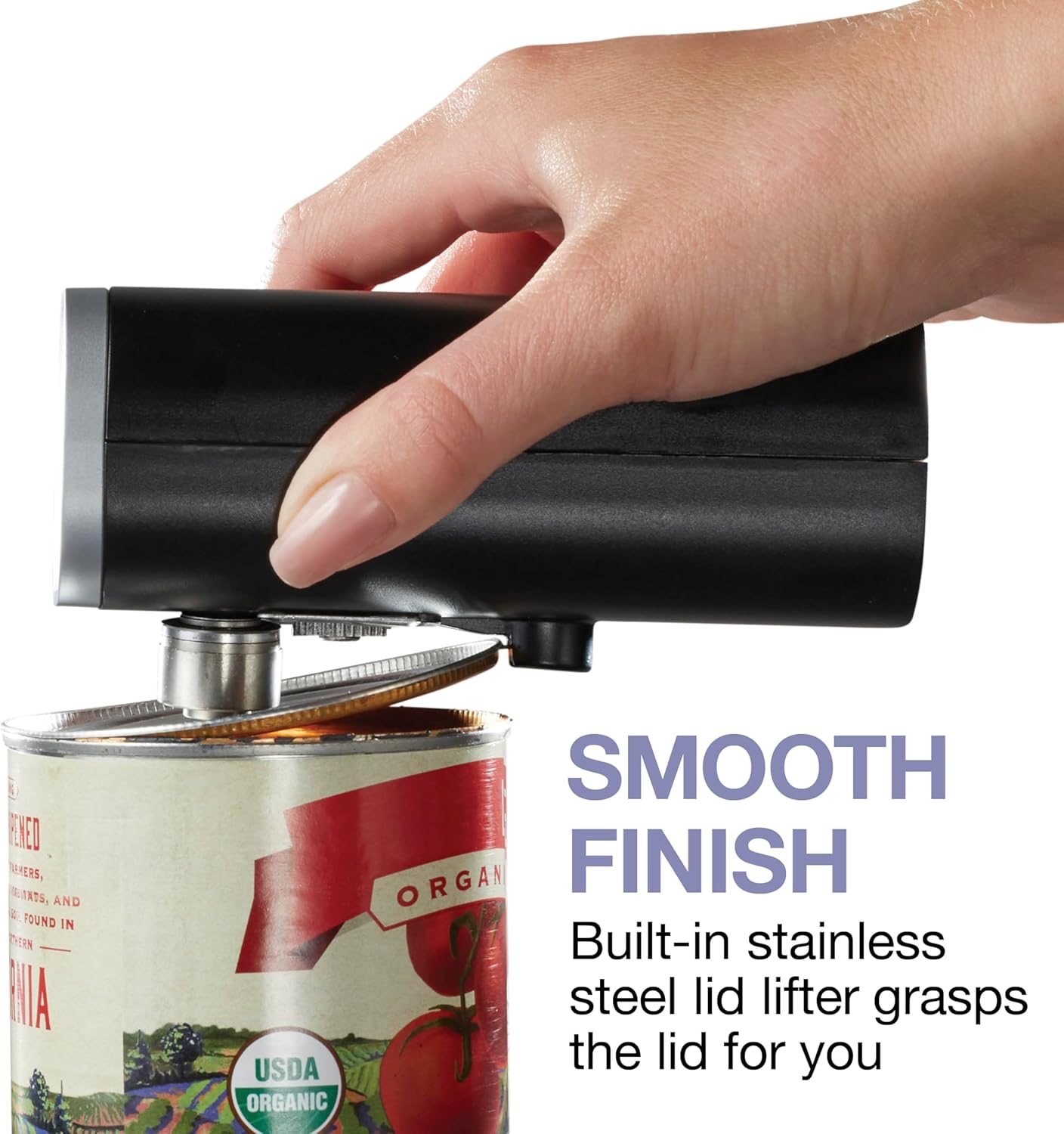 Automatic Electric Can Opener, Hands Free Cordless Operation & USB Rechargeable