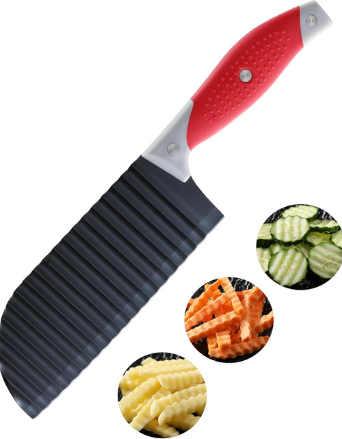 Load image into Gallery viewer, Crinkle Cutter for Veggies, French Fry, Potato, Cucumber, Carrot and Fruit ( Dishwasher Safe)
