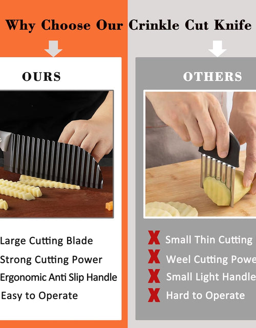 Load image into Gallery viewer, Crinkle Cutter for Veggies, French Fry, Potato, Cucumber, Carrot and Fruit ( Dishwasher Safe)
