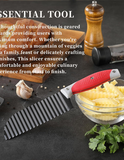Load image into Gallery viewer, Crinkle Cutter for Veggies, French Fry, Potato, Cucumber, Carrot and Fruit ( Dishwasher Safe)
