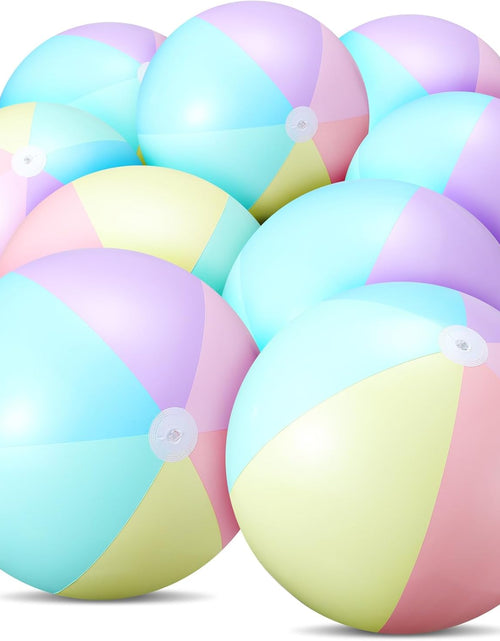 Load image into Gallery viewer, 24 Pcs Inflatable Beach Balls Bulk Pastel Color  for Adults Summer Swimming Pool
