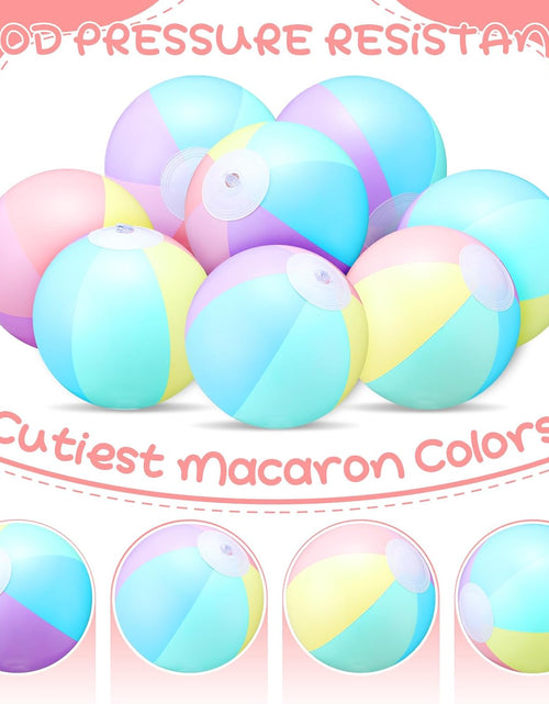 Load image into Gallery viewer, 24 Pcs Inflatable Beach Balls Bulk Pastel Color  for Adults Summer Swimming Pool
