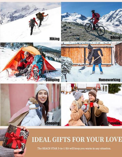 Load image into Gallery viewer, 3 In 1 Set for Cold Weather Womens Winter Warm Beanie Hat Touchscreen Gloves Scarf Set

