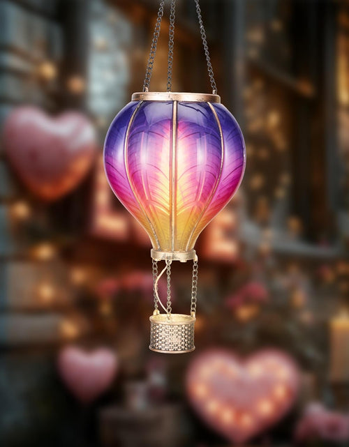 Load image into Gallery viewer, Hot Air Balloon Solar Lantern for Garden Decor (Purple &amp; Pink)
