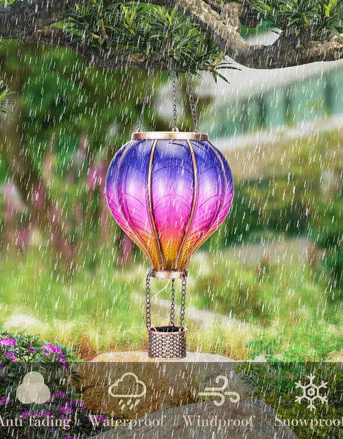 Load image into Gallery viewer, Hot Air Balloon Solar Lantern for Garden Decor (Purple &amp; Pink)
