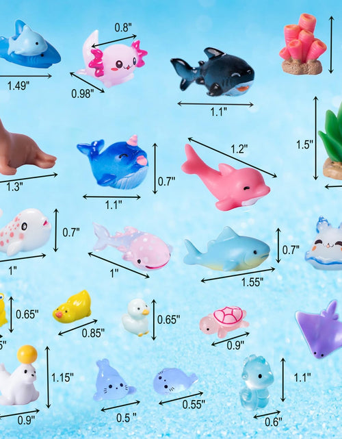 Load image into Gallery viewer, 45 Pcs Mini Ocean Resin Animals Marine Miniature Animals Figurines
