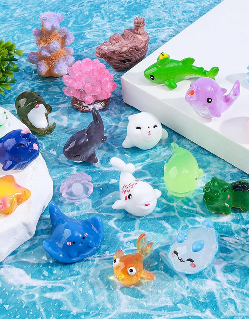 Load image into Gallery viewer, 50pcs Mini Ocean Resin Animals Tiny Sea Animals Figurines Marine Miniature
