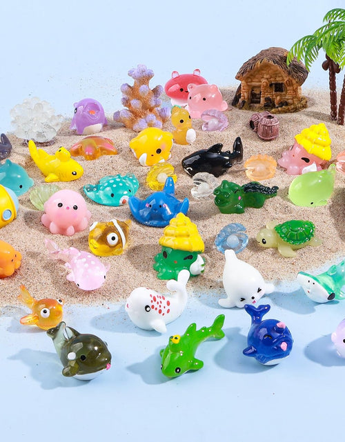 Load image into Gallery viewer, 50pcs Mini Ocean Resin Animals Tiny Sea Animals Figurines Marine Miniature
